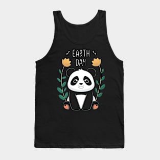 Earth Day With Cute Panda Tank Top